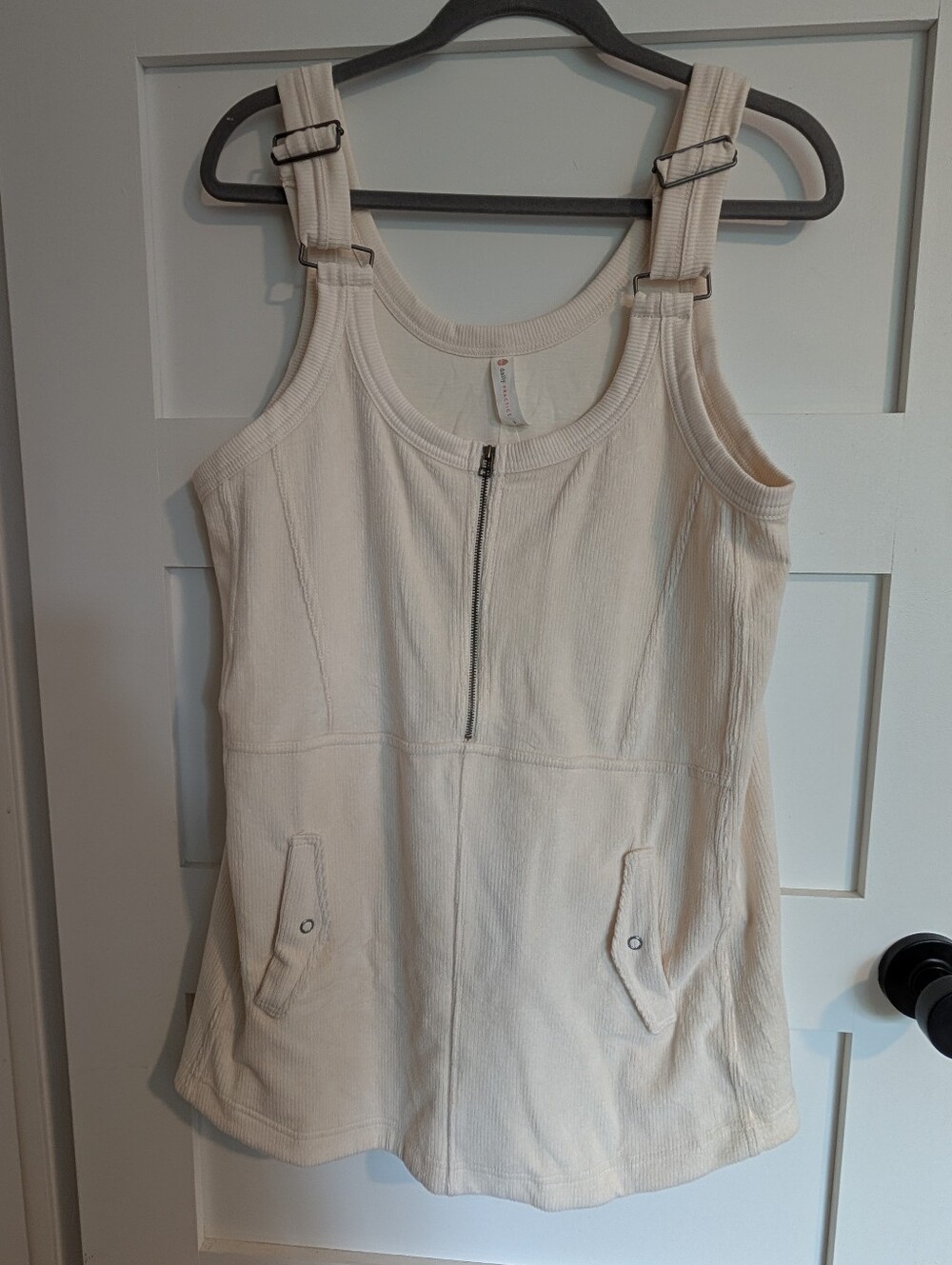 Daily Practice by Anthropologie JOCKEY Buckle Straps Mini Dress Ivory S NWT $98